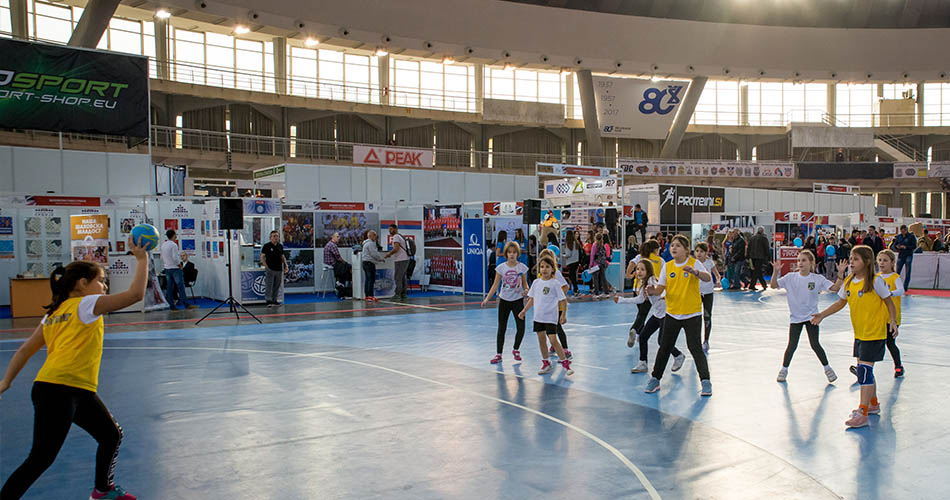 Children handball training